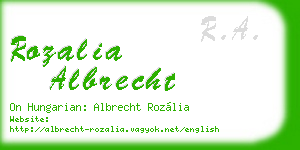 rozalia albrecht business card
